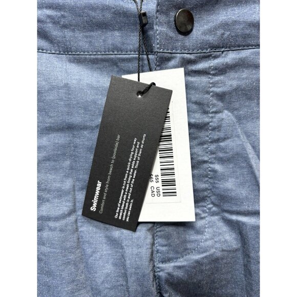 Frank & Oak Men's Large Swimming Trunks Swim Shorts Blue - Picture 3 of 9